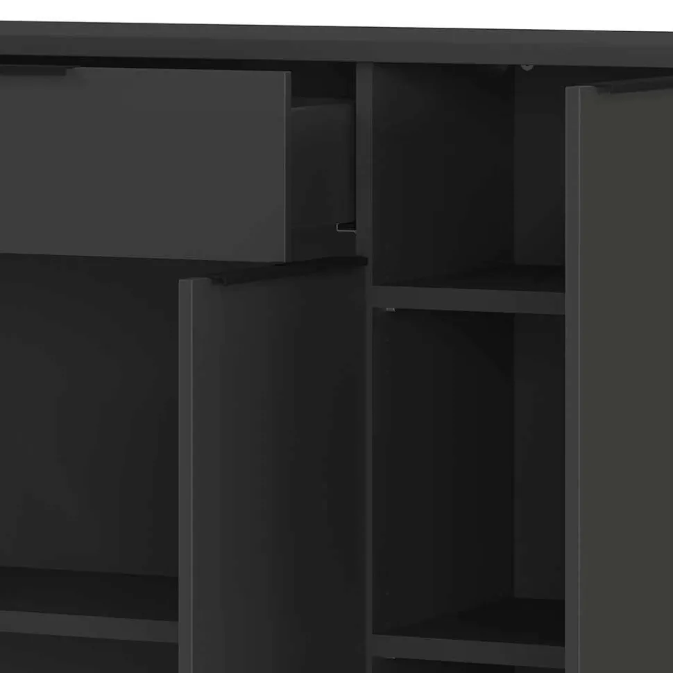 Office Einrichtung in Dunkelgrau - Tila (vierteilig)