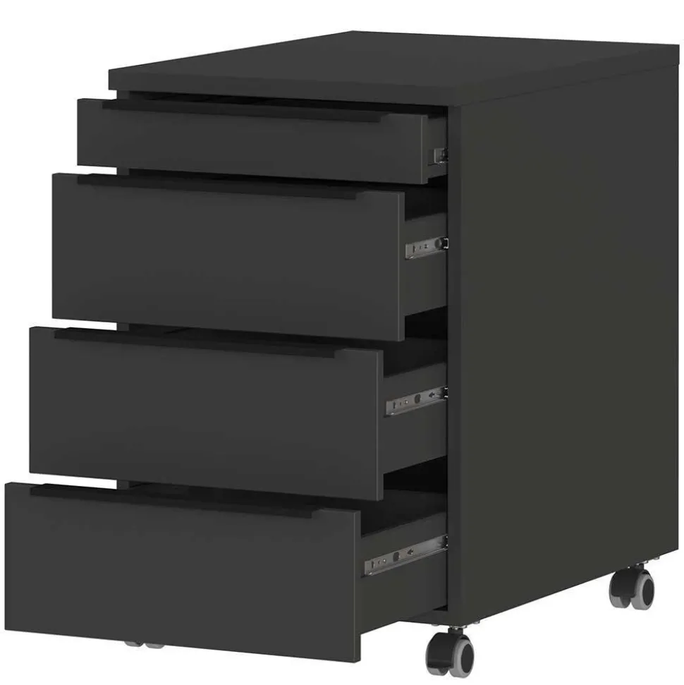 Office Einrichtung in Dunkelgrau - Tila (vierteilig)