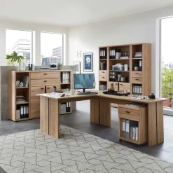 Office Möbelset teilmassiv - Emly (achtteilig)