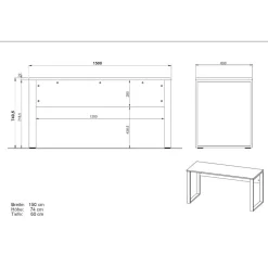 Office Schreibtisch in Wildeiche Optik - Casai