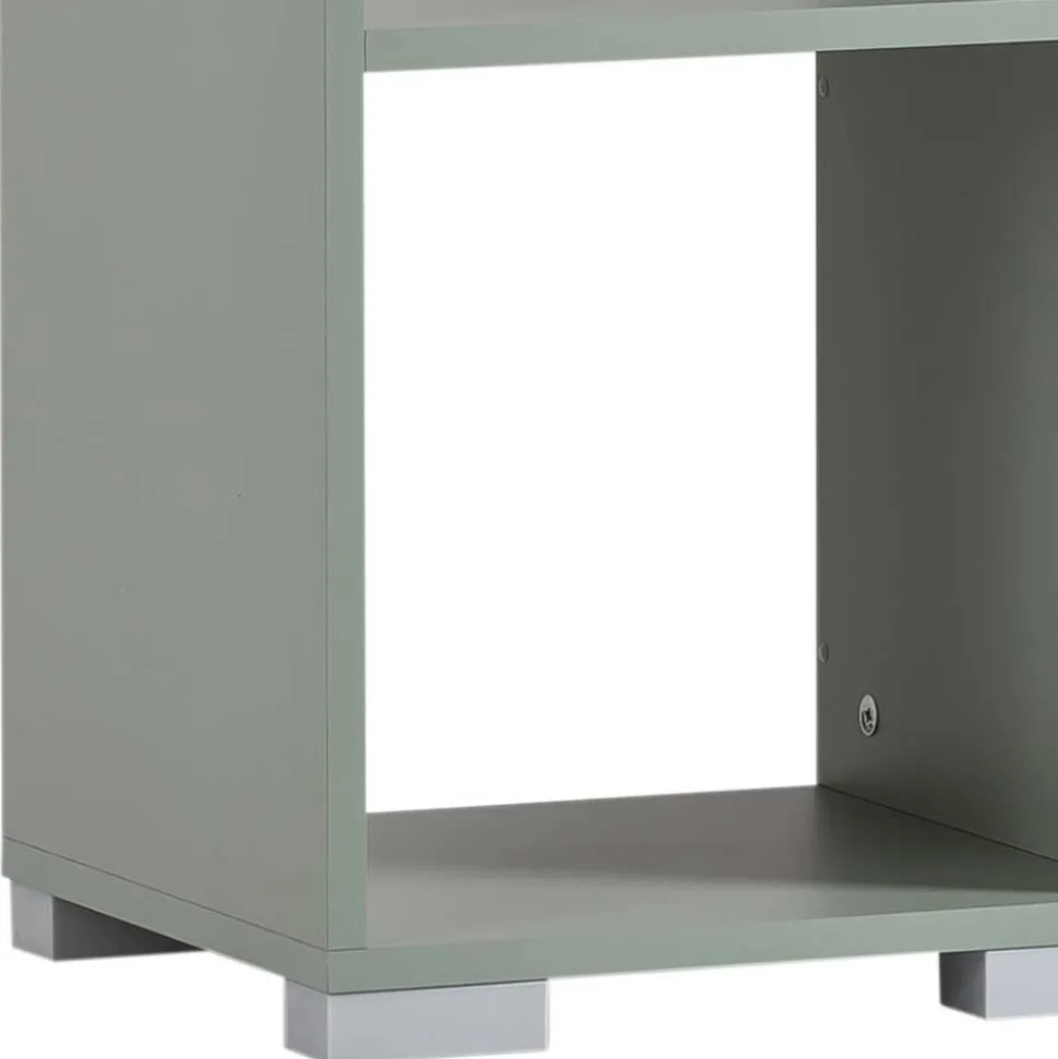 Officeregal mit vier Fächern in Graugrün - Neasa