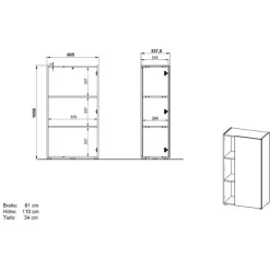 Officetisch und Schränke Set - Casai (dreiteilig)