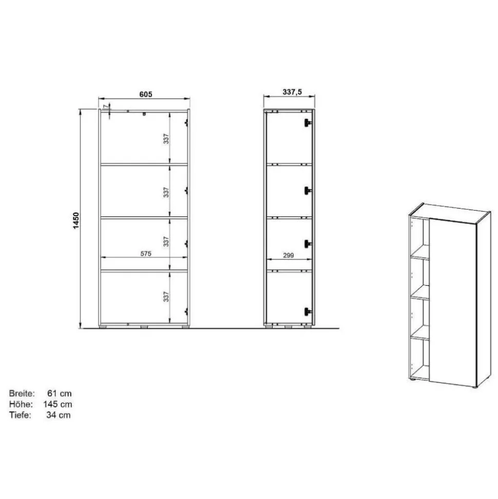 Officetisch und Schränke Set - Casai (dreiteilig)