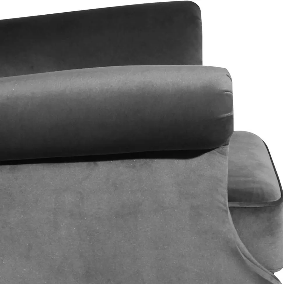 Ohrenbackensessel aus Samtvelours Anthrazit - Nikic