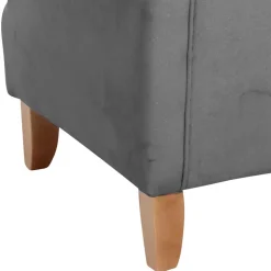 Ohrenbackensessel aus Samtvelours Anthrazit - Nikic