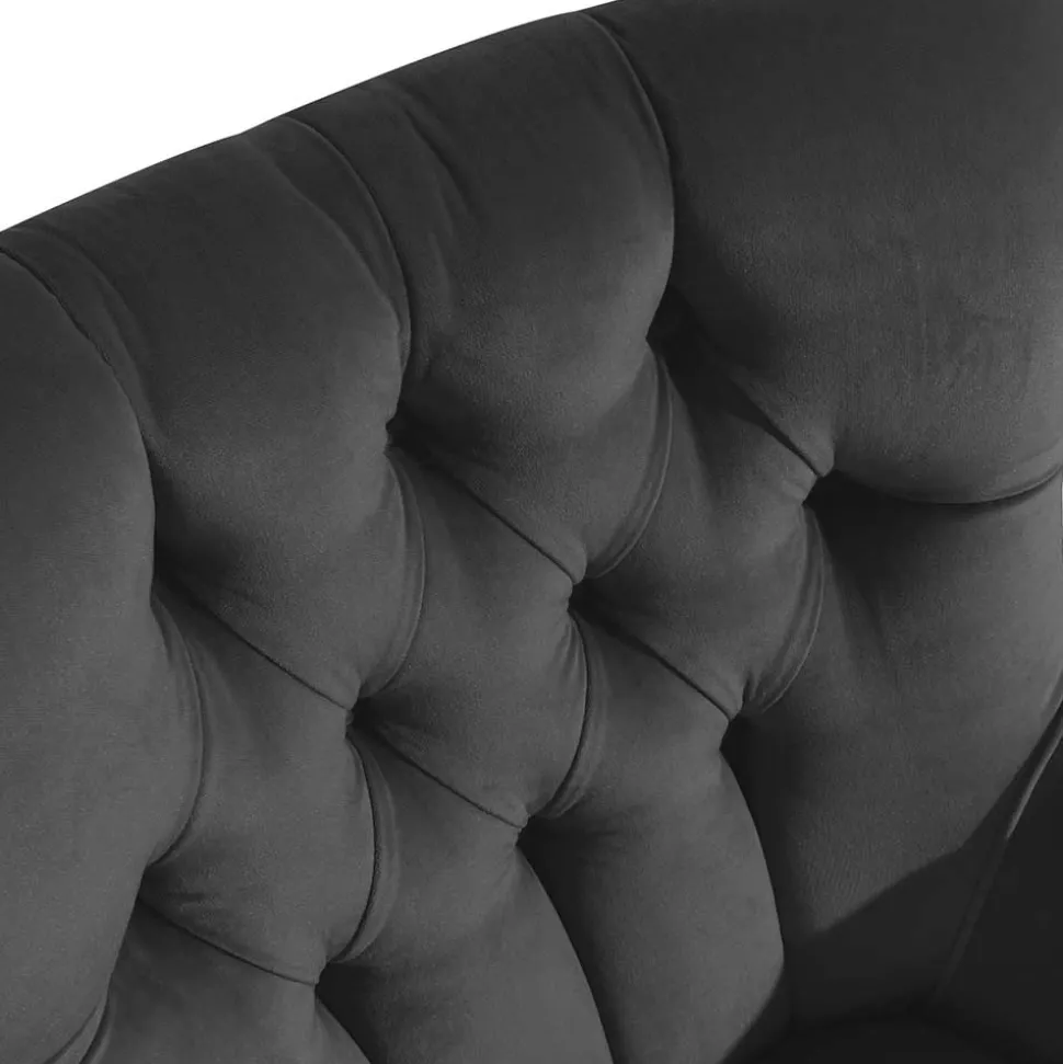 Ohrenbackensessel in Anthrazit Samtvelours - Camcupa