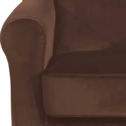 Ohrenbackensessel in Braun und Buche Natur - Revelinda