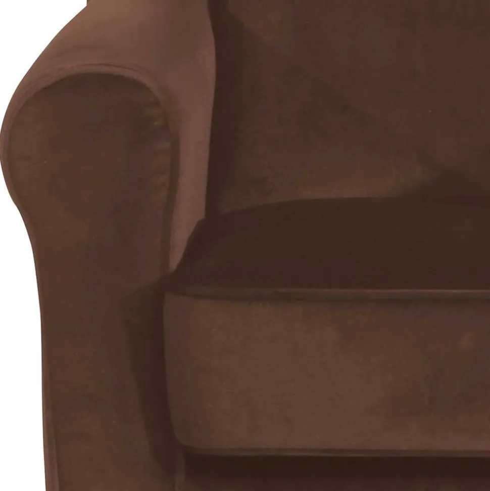 Ohrenbackensessel in Braun und Buche Natur - Revelinda