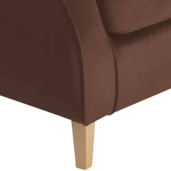 Ohrenbackensessel in Braun und Buche Natur - Revelinda