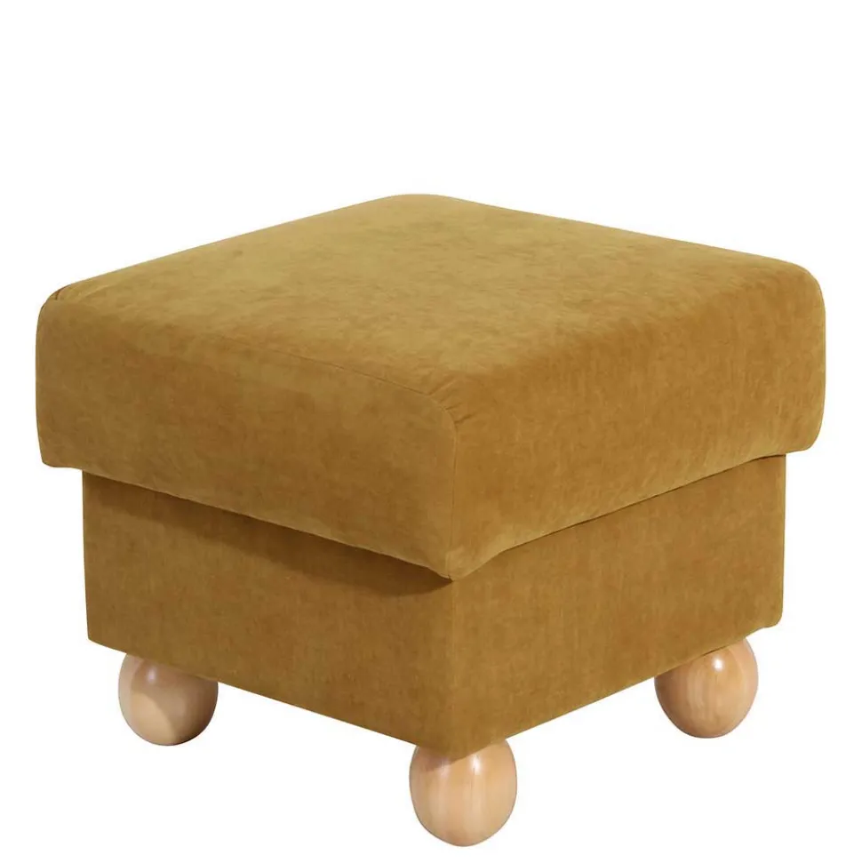 Ohrenbackensessel in Gelb Velours - Acigne