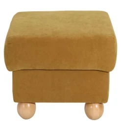 Ohrenbackensessel in Gelb Velours - Acigne