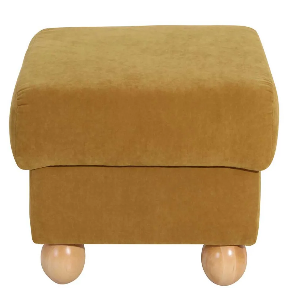 Ohrenbackensessel in Gelb Velours - Acigne