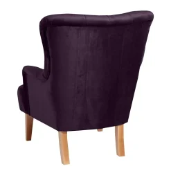 Ohrensessel in Dunkellila Samtvelours - Nordico