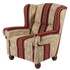 Ohrensessel mit Streifen und Ornamenten - Basento