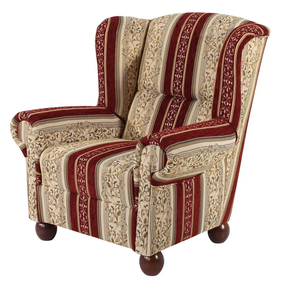 Ohrensessel mit Streifen und Ornamenten - Basento