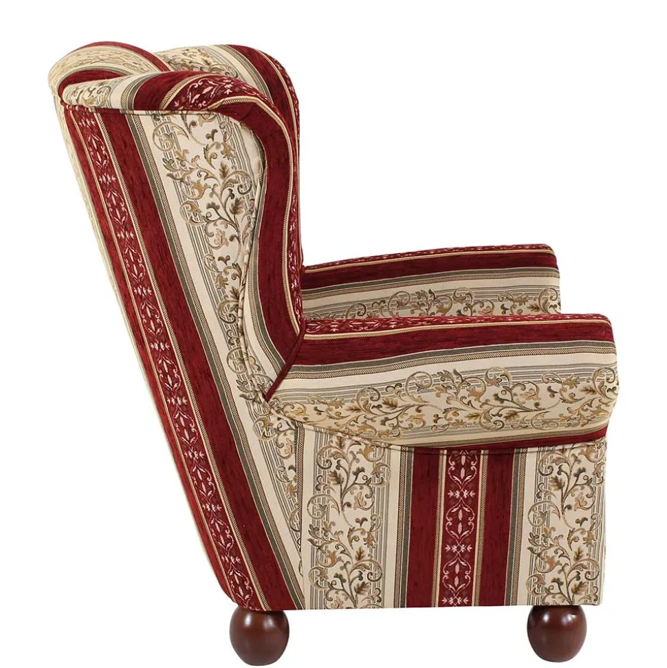 Ohrensessel mit Streifen und Ornamenten - Basento