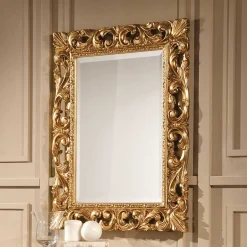 Oppulenter Wandspiegel in Gold Holzrahmen - Carlenna I