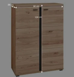 Ordnerschrank mit Doppeltür teilmassiv - Emly