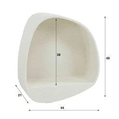 Organisches Hängeregal aus Marmorkomposit - Mayo