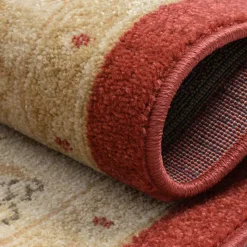 Orient Teppich in Dunkelrot und Beige - Malaya