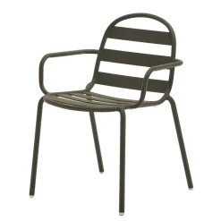 Outdoor Armlehnenstühle in Graugrün - Ocna (4er Set)