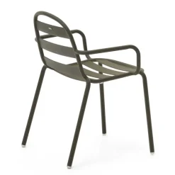 Outdoor Armlehnenstühle in Graugrün - Ocna (4er Set)