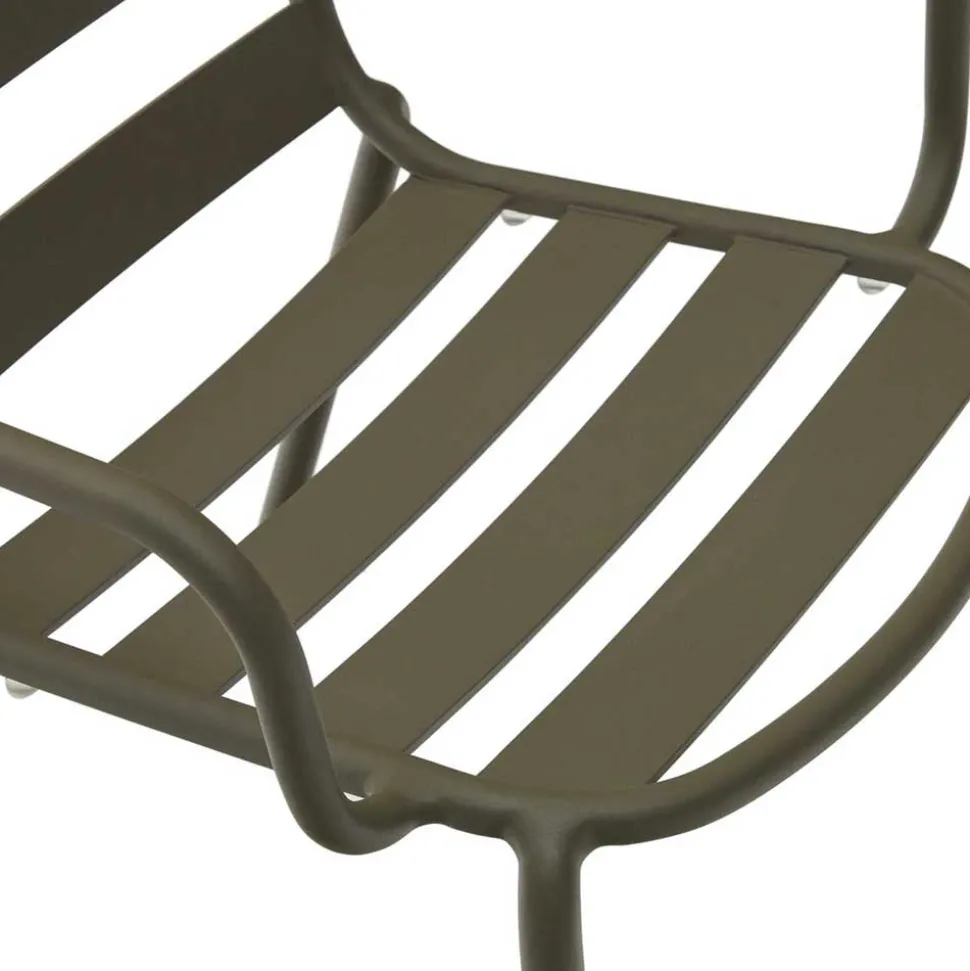 Outdoor Armlehnenstühle in Graugrün - Ocna (4er Set)