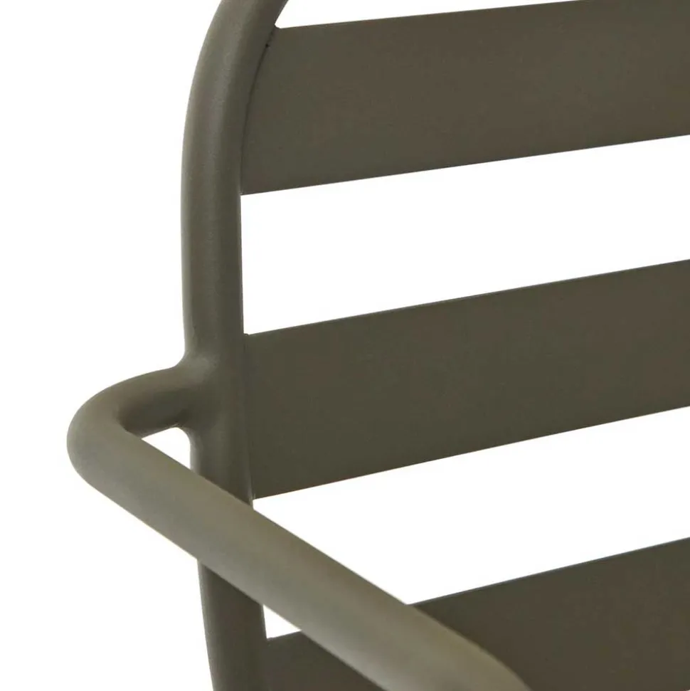 Outdoor Armlehnenstühle in Graugrün - Ocna (4er Set)