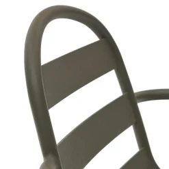 Outdoor Armlehnenstühle in Graugrün - Ocna (4er Set)