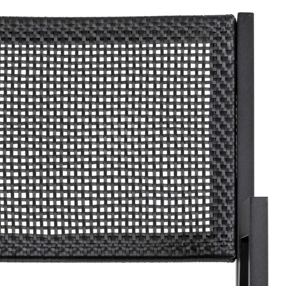 Outdoor Armlehnenstuhl in Schwarz - Fiela (2er Set)