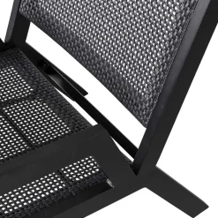 Outdoor Armlehnenstuhl in Schwarz - Fiela (2er Set)