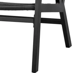 Outdoor Armlehnenstuhl in Schwarz - Fiela (2er Set)