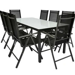 Outdoor Esstischgruppe Set - Yumagno (neunteilig)