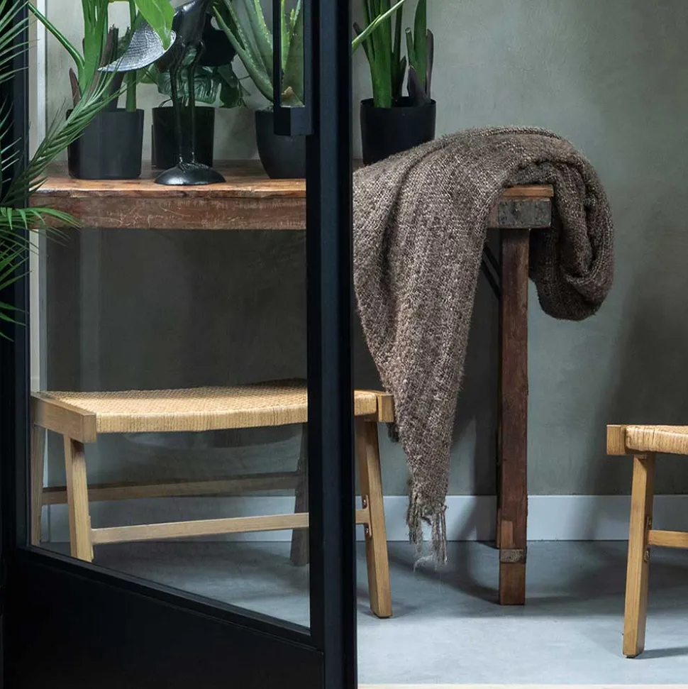 Outdoor Hocker aus Geflecht Kunstrattan - Abajo (2er Set)