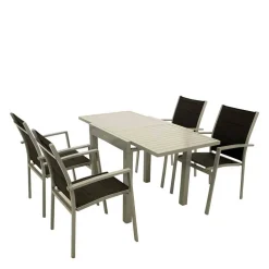 Outdoor Tisch mit Armlehnenstühlen - Ashford (fünfteilig)