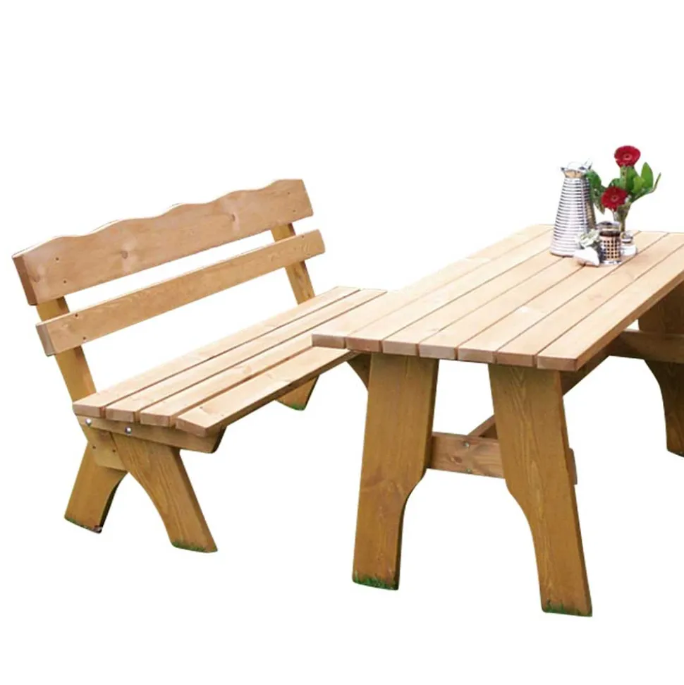 Outdoor Tischgruppe Brixen aus Kiefer Massivholz (vierteilig)