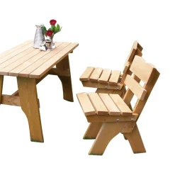 Outdoor Tischgruppe Brixen aus Kiefer Massivholz (vierteilig)