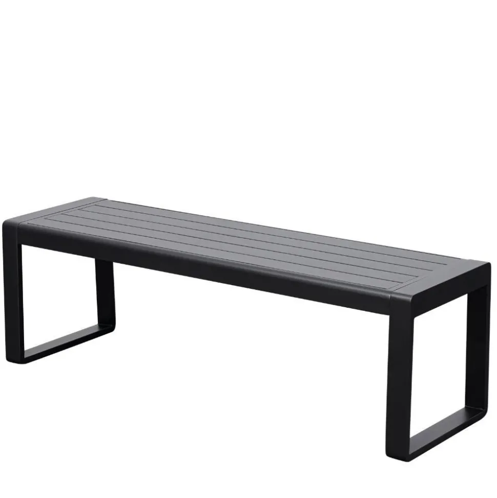 Outdoorbank ohne Lehne mit zwei Sitzplätzen - Contrasta