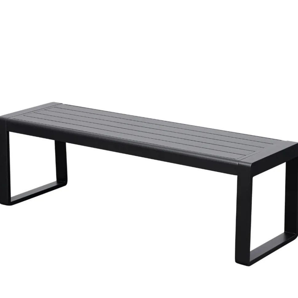 Outdoorbank ohne Lehne mit zwei Sitzplätzen - Contrasta