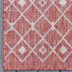 Outdoorteppich mit geometrischem Rauten Muster - Mirror