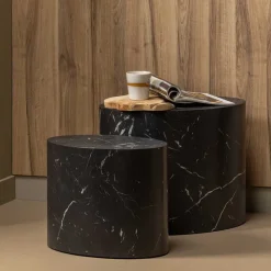 Ovale Beistelltische als Paar - Geneke (zweiteilig)