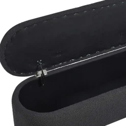 Ovale Truhenbank in Anthrazit Boucle - Comoto