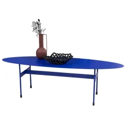 Ovaler Couchtisch in Blau - Klaimak