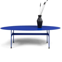 Ovaler Couchtisch in Blau - Klaimak