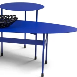 Ovaler Couchtisch in Blau - Klaimak