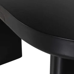 Ovaler Design Schreibtisch in Schwarz Holzoptik - Belinda