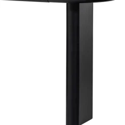 Ovaler Design Schreibtisch in Schwarz Holzoptik - Belinda