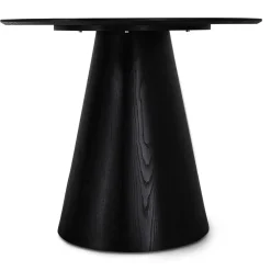 Ovaler Esszimmertisch in Schwarz Eiche - Vuschea