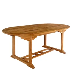 Ovaler Gartentisch aus Teak massiv - Senvelita