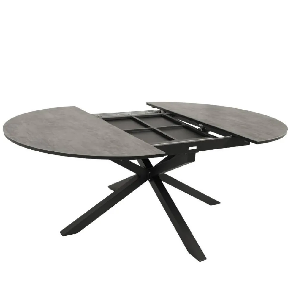 Ovaler Outdoor Ausziehtisch mit Spider Gestell - Petrol